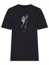 Liverpool Crest Short Sleeves T Shirt Black - NIKE - BALAAN 1