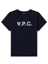 VPC Logo Organic Cotton Short Sleeve T-Shirt Navy - A.P.C. - BALAAN 2