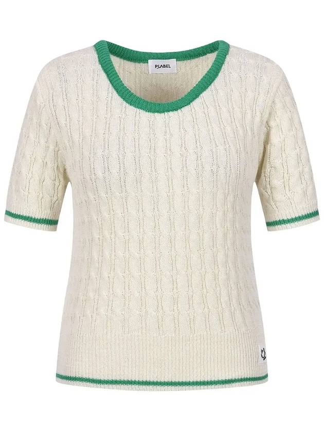 Round color combination short sleeve knit MK4MP353 - P_LABEL - BALAAN 8