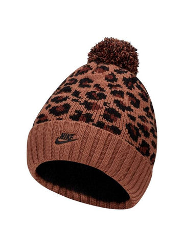 Sportswear Leopard Beanie Brown - NIKE - BALAAN 1