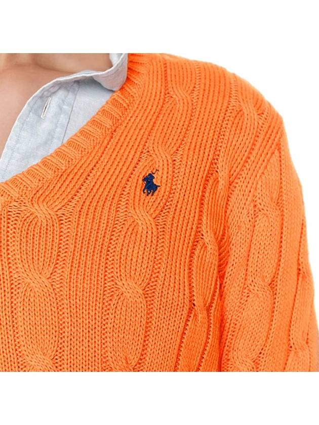 Women's Embroidered Logo Knit Top Orange - POLO RALPH LAUREN - BALAAN 5