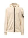 Light Fleece Zip Up Hoodie Beige - CP COMPANY - BALAAN 2