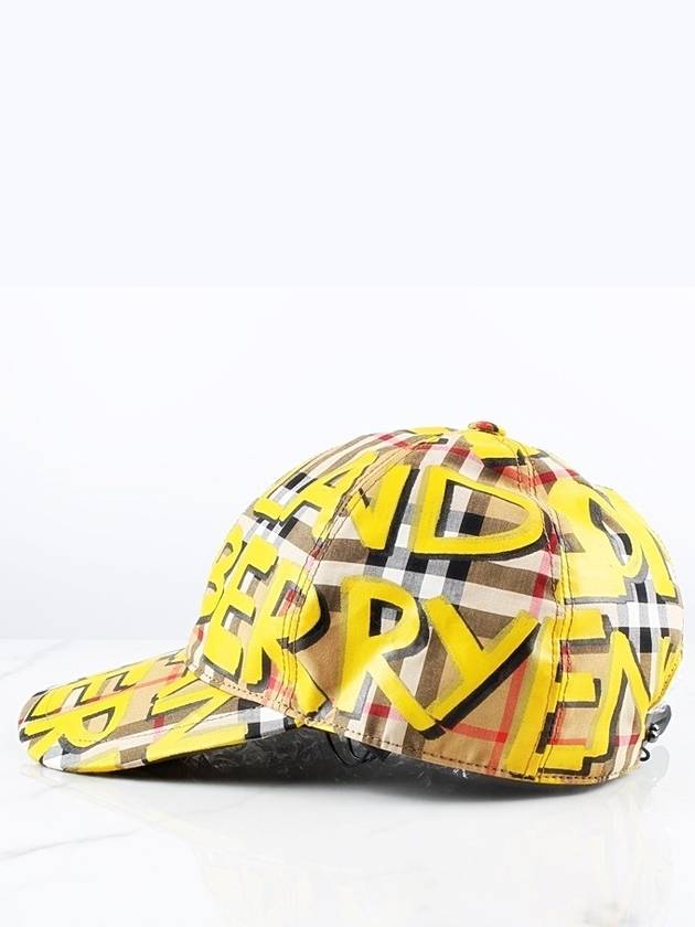 Yellow Graffiti Ball Cap - BURBERRY - BALAAN 4