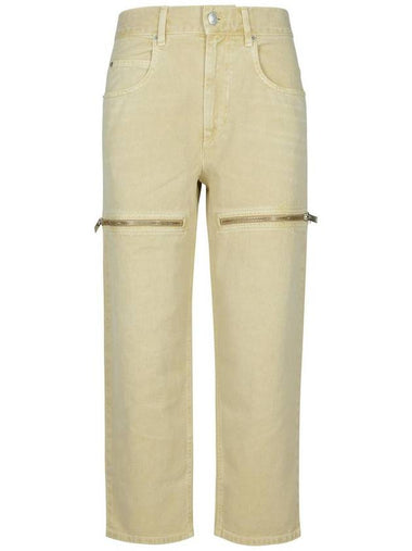 Isabel Marant Étoile 'Salia' Beige Cotton Jeans - ISABEL MARANT ETOILE - BALAAN 1