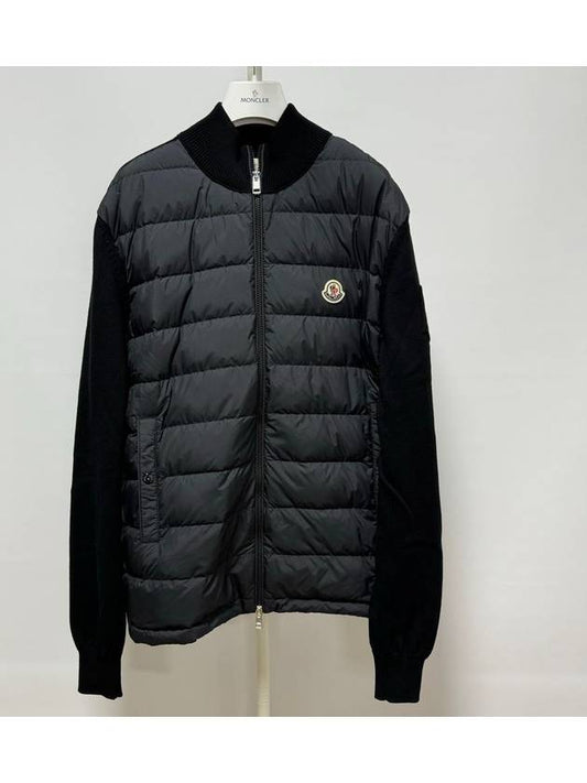 Padded cotton zip up cardigan black 9B00020 M1115 999 - MONCLER - BALAAN 1