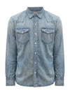 Denim Long Sleeve Shirt Blue - POLO RALPH LAUREN - BALAAN 2