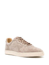 Suede Low Top Sneakers Beige - BRUNELLO CUCINELLI - BALAAN 4