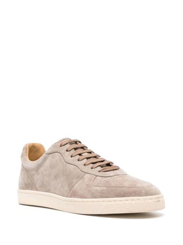 Suede Low Top Sneakers Beige - BRUNELLO CUCINELLI - BALAAN 4