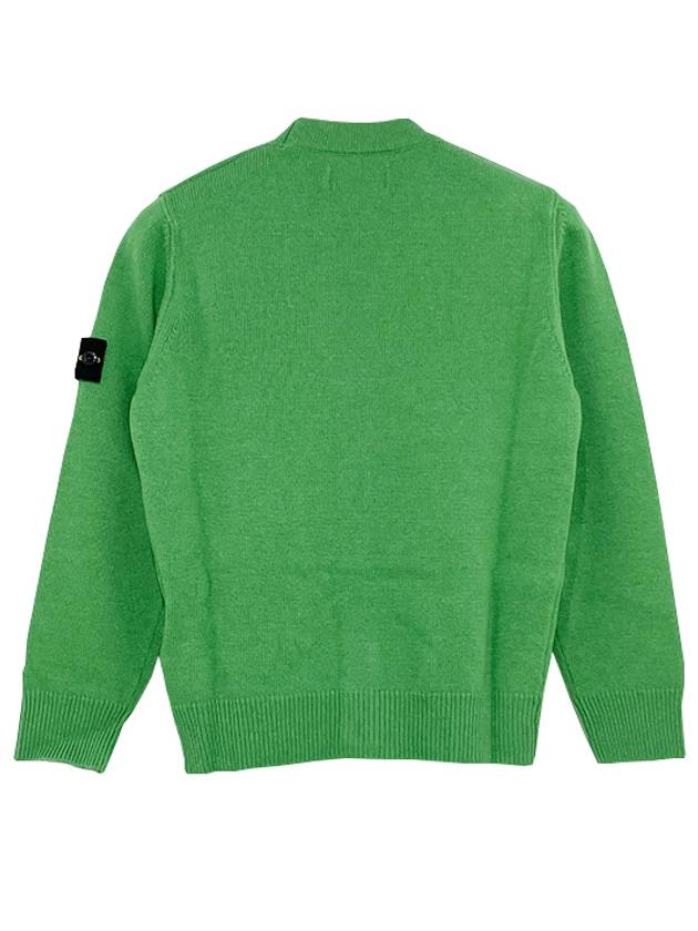 Kids Waffen Patch V Neck Cardigan 10 12 Green 7916501Z1 V0050 - STONE ISLAND - BALAAN 3