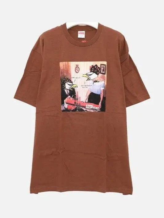 SS22T41 BROWN Antihero T shirt 1039815 - SUPREME - BALAAN 1