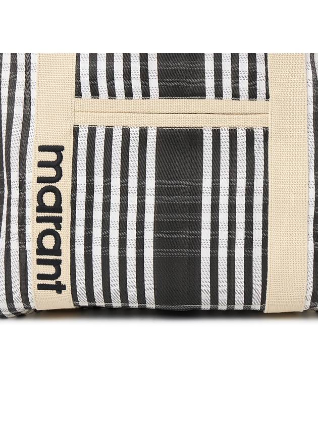 Darwen Striped Nylon Tote Bag Black - ISABEL MARANT - BALAAN 8