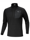 Rho Heavyweight Zip Neck Long Sleeve T-Shirt Black - ARC'TERYX - BALAAN 2