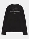 Logo Print Long Sleeve T Shirt Black - JIL SANDER - BALAAN 2