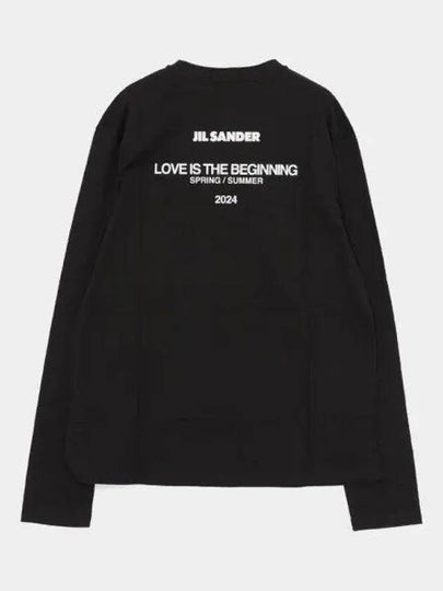 Logo Print Long Sleeve T Shirt Black - JIL SANDER - BALAAN 2