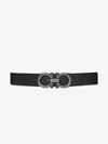 Gancini Buckle Reversible Leather Belt Navy Black - SALVATORE FERRAGAMO - BALAAN 2