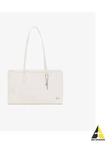 Women s Daily Lifestyle Horizontal Shopper Bag Ivory - LACOSTE - BALAAN 1