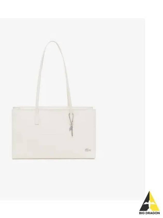 Women s Daily Lifestyle Horizontal Shopper Bag Ivory - LACOSTE - BALAAN 1