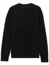 Lens Wappen Crew Neck Knit Top Black - CP COMPANY - BALAAN 3