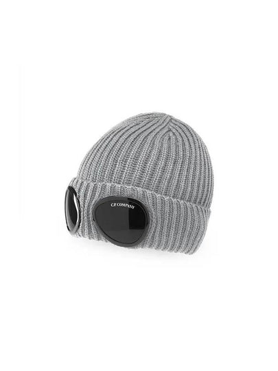 Goggle Detail Ribbed Beanie Grey - CP COMPANY - BALAAN 2