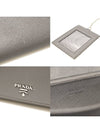 Women s Prada 1MH132 Gray Saffiano Silver Lettering Logo Long Wallet gt Gangbuk used luxury goods - PRADA - BALAAN 8