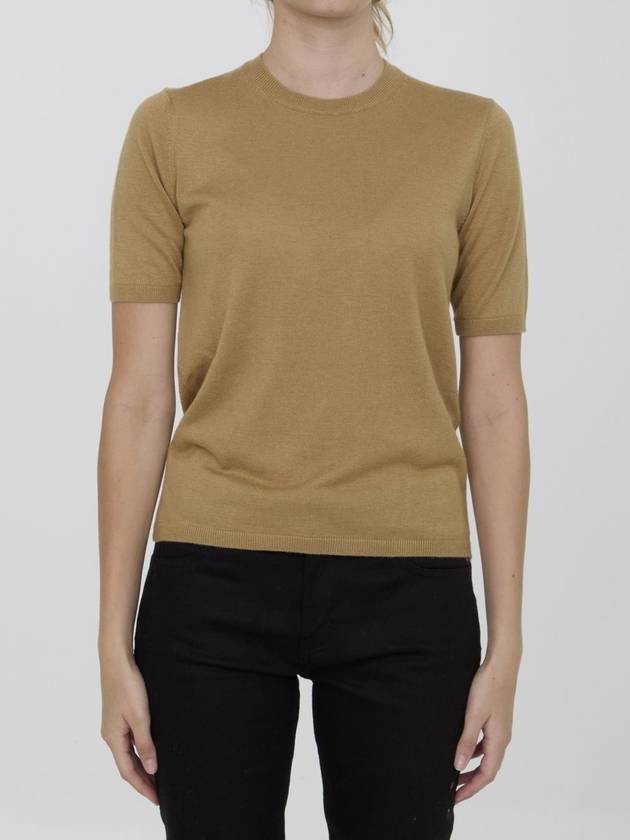 Warren silk cashmere fine knit top beige - MAX MARA - BALAAN 2