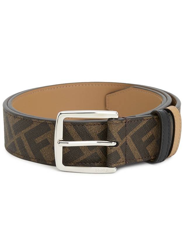 FF Motif Leather Belt Brown - FENDI - BALAAN 2