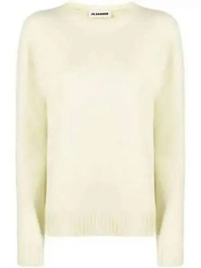 Crew Neck Merino Wool Knit Top Light Pastel Green - JIL SANDER - BALAAN 2