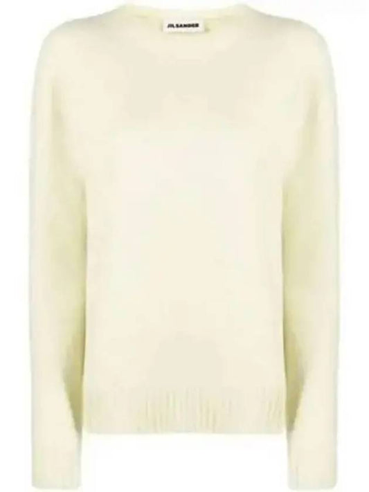 Crew Neck Merino Wool Knit Top Light Pastel Green - JIL SANDER - BALAAN 2