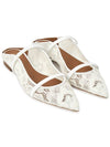 Marlon Sulzer MAUREEN FLAT 199 WHITE Women s Mule Shoes - MALONE SOULIERS - BALAAN 3