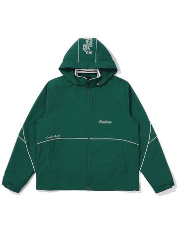 Color line point high neck jacket GREEN MAN - MALBON GOLF - BALAAN 1