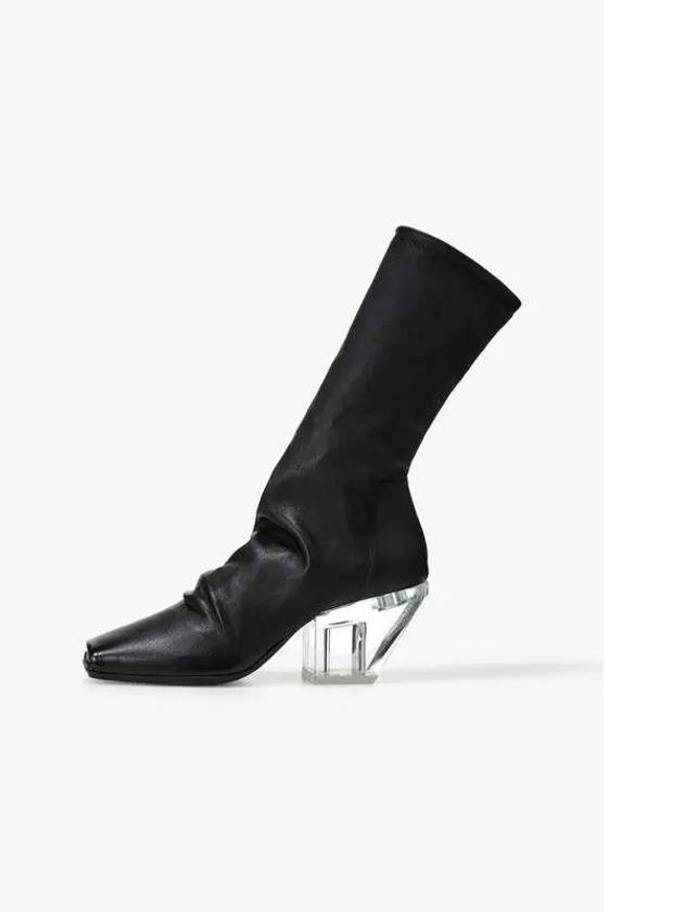 WOMEN Stretch Sliver Open Toe Boots Black - RICK OWENS - BALAAN 1