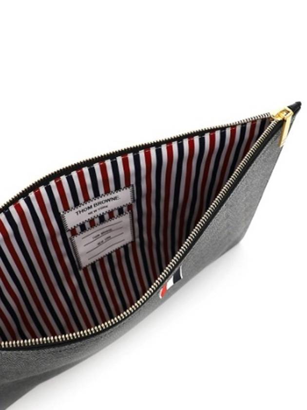 Medium Document Holder Clutch Bag Black - THOM BROWNE - BALAAN 4