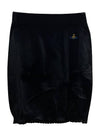 Women's ORB Logo Knit Bea Mini H Line Skirt Black - VIVIENNE WESTWOOD - BALAAN 3