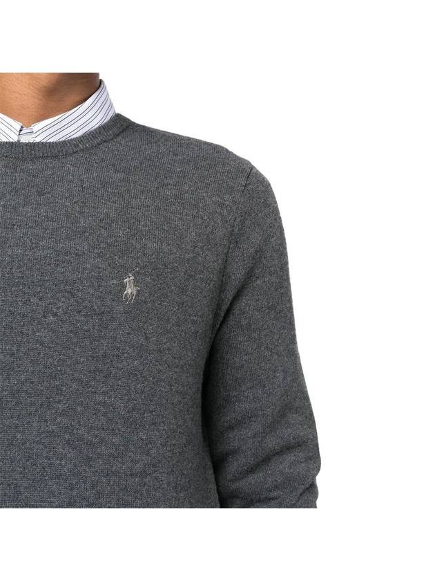 Logo Basic Pullover Knit Top Dark Grey - POLO RALPH LAUREN - BALAAN 5