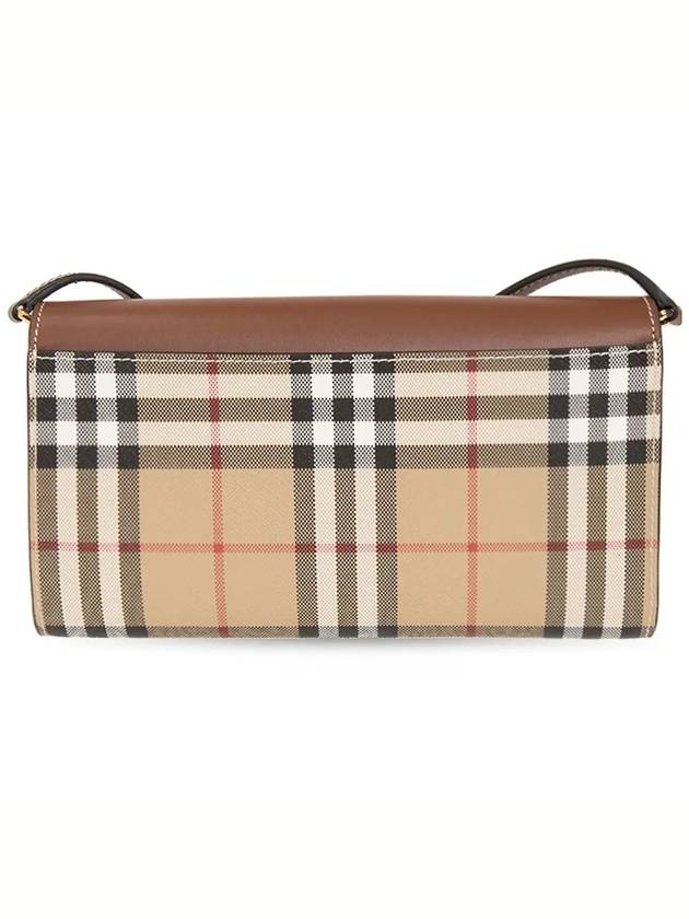 Vintage Check Leather Long Wallet Brown - BURBERRY - BALAAN 4