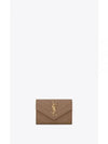 Monogram Envelope Small Half Wallet Taupe - SAINT LAURENT - BALAAN 2