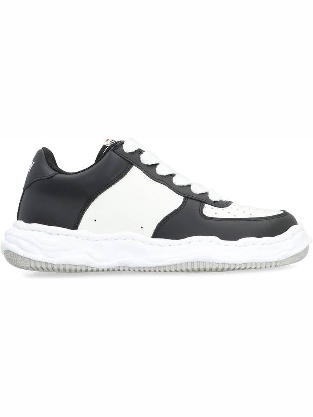 Wayne OG Sole Leather Low Top Sneakers Black White - MAISON MIHARA YASUHIRO - BALAAN 3