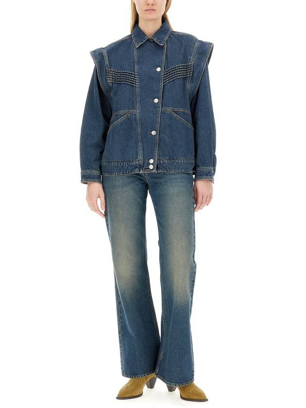 Hamon Denim Jacket Faded Blue - ISABEL MARANT - BALAAN 3