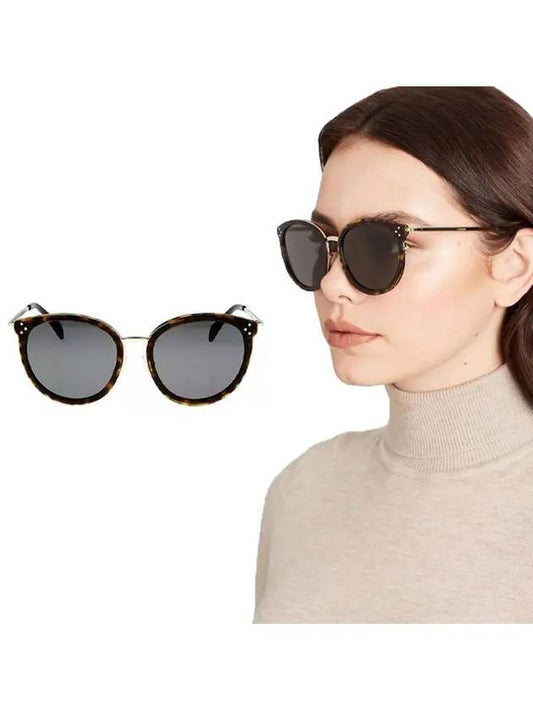 Eyewear Women's Round Oversized Combination Sunglasses Brown - CELINE - BALAAN 2