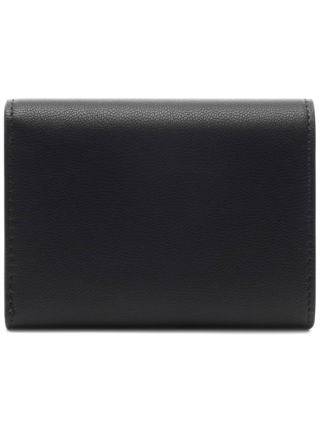 Tree Logo Tri-fold Leather Half Wallet Black - MULBERRY - BALAAN 5