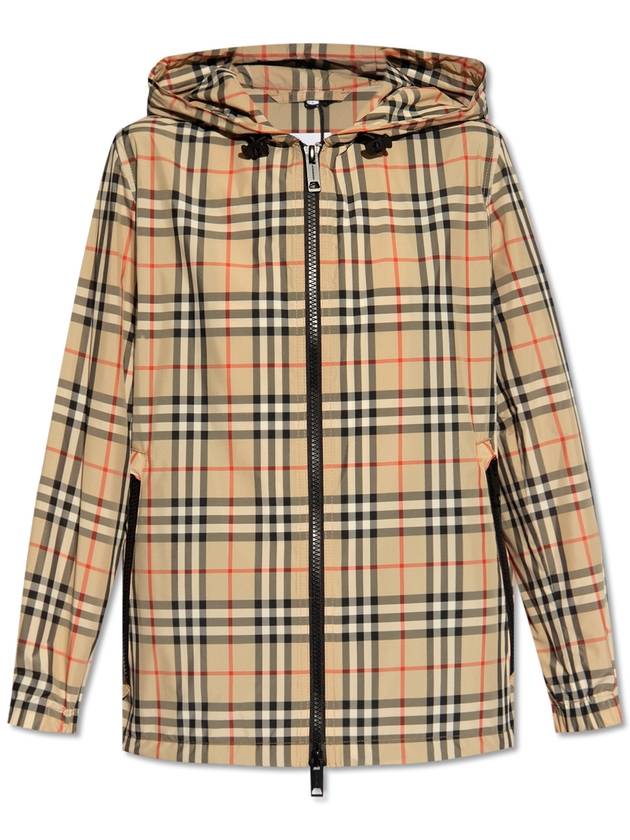 Check Hooded Jacket Archive Beige - BURBERRY - BALAAN 2