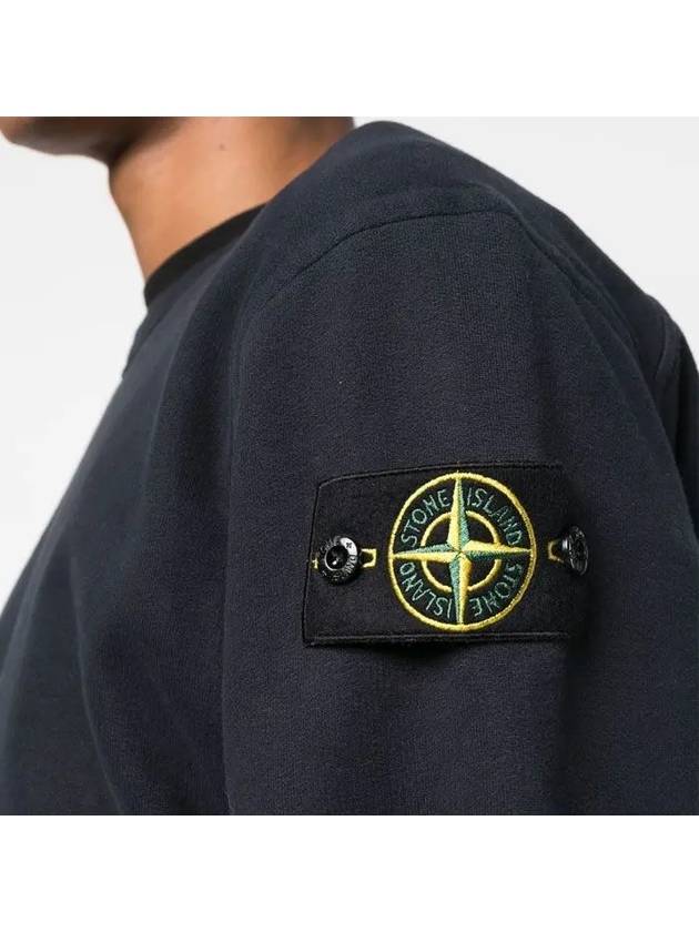 Wappen Patch Crew Neck Cotton Sweatshirt Black - STONE ISLAND - BALAAN 7