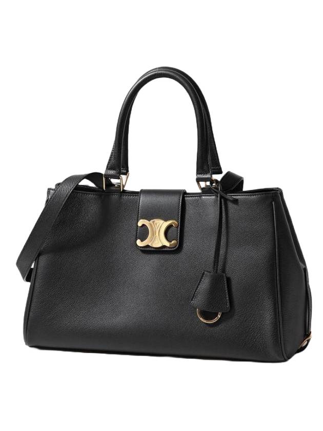 Appoline Medium Supple Calfskin Tote Bag Black - CELINE - BALAAN 1