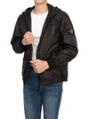 Compass Patch Hooded Jacket Black - STONE ISLAND - BALAAN 6