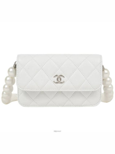 Pearl chain WOC white silver 74590 - CHANEL - BALAAN 2