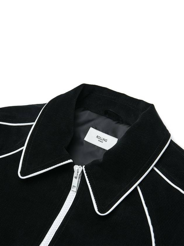 PIPED BLOUSON JACKET CORDUROY BLACK - ROLLING STUDIOS - BALAAN 3