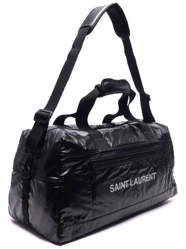 Nylon Nuxx Duffle Bag Black Platinum - SAINT LAURENT - BALAAN 4