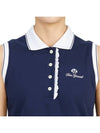 Golf Wear Sleeveless T-Shirt HHW 2A AP53 NAVY - HORN GARMENT - BALAAN 6