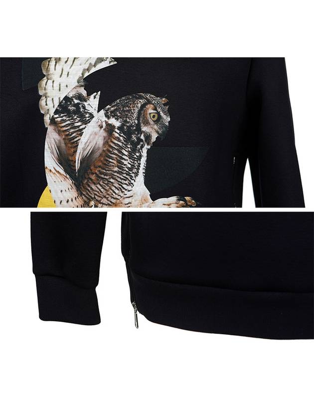 Eagle Print Neoprene Sweatshirt Black - NEIL BARRETT - BALAAN 6