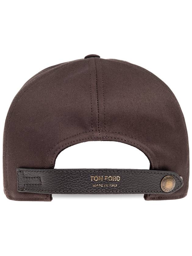 Tom Ford Cap With Logo, Men's, Brown - TOM FORD - BALAAN 3